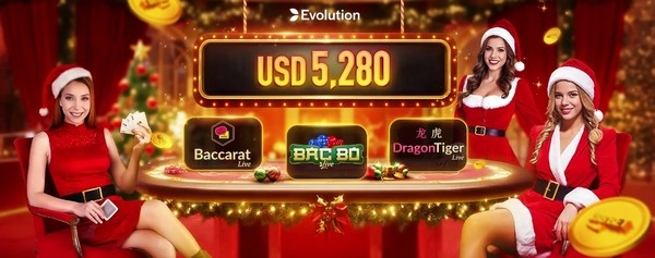 Evolution Santa Special: Win Your Share of USD 5,280 in Free Bets